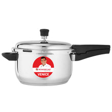 Load image into Gallery viewer, Venice Stainless-steel Pressure Cooker | 5L | Outer Lid | Triply Bottom | Safe Cooking | Compatible with Gas Stove, Induction, Ceramic, and Electric Stoves | ISI Certified | 5-Year Warranty