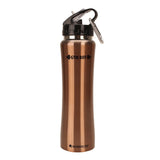 Gym-Bot, 750ml, Stainless Steel Single Wall Water Bottle, Light Weight, Spill and Leak Proof, Brown, 2 Years Warranty