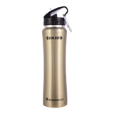 Gym-Bot Stainless Steel Single Wall Water Bottle - Gold,750ml