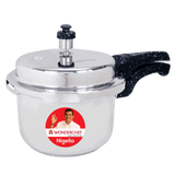 Granite Induction Base 3L Pressure Cooker with Outer Lid, Silver with Black Handle