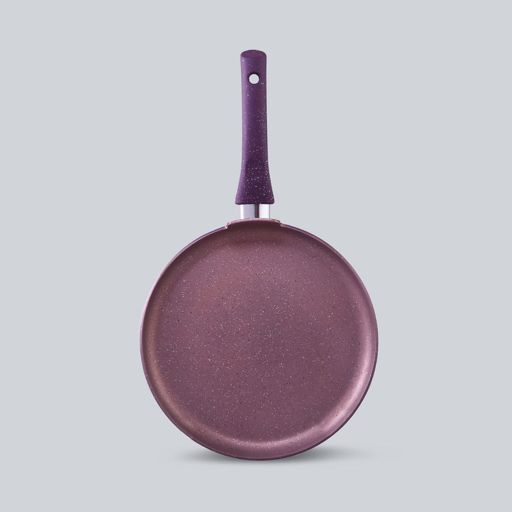 Frying Pan Nonstick Ceramic Marble Stone Anti Scratch Wooden Handle Lid  Sets UK