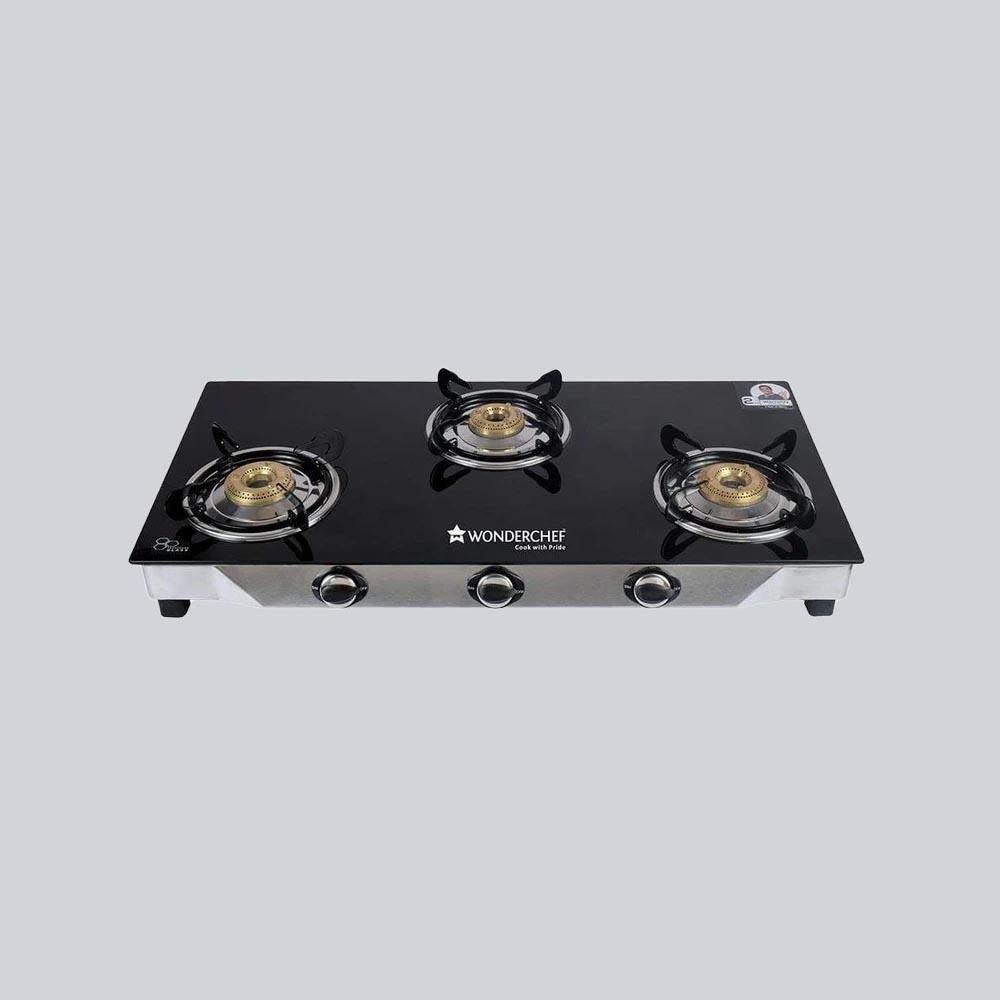 black cooktop stove