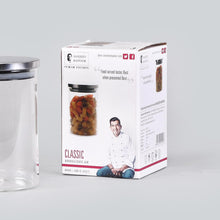 Load image into Gallery viewer, Classic Borosilicate Round Glass Air Tight Jar 1350ml