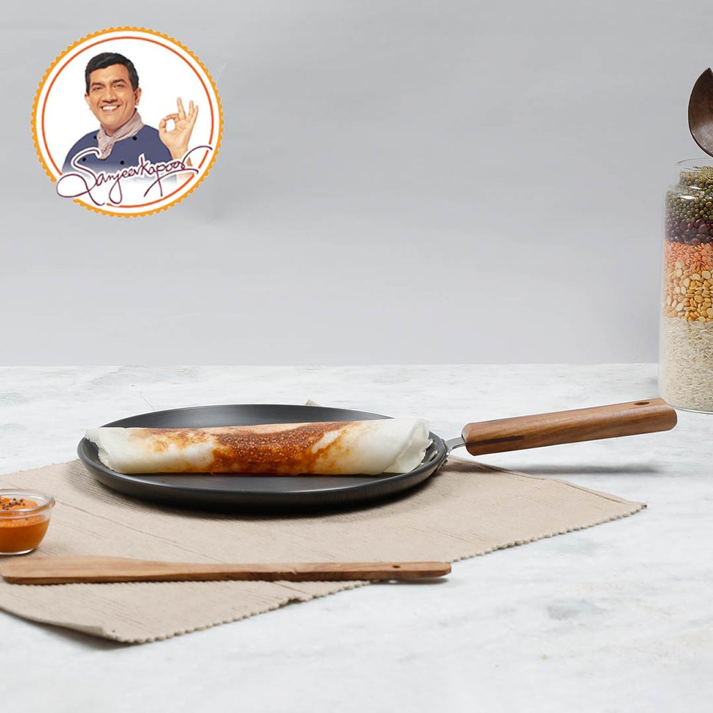 Wonderchef Reva Non-Stick and PFOA-Free Aluminum Indian Cooking Roti Naan Dosa Tawa Pan with Handle