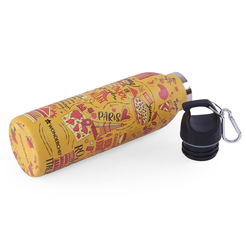 Wanderlust, 600ml, Double Wall Stainless Steel, Vacuum Insulated, Hot And Cold Flask, Your story