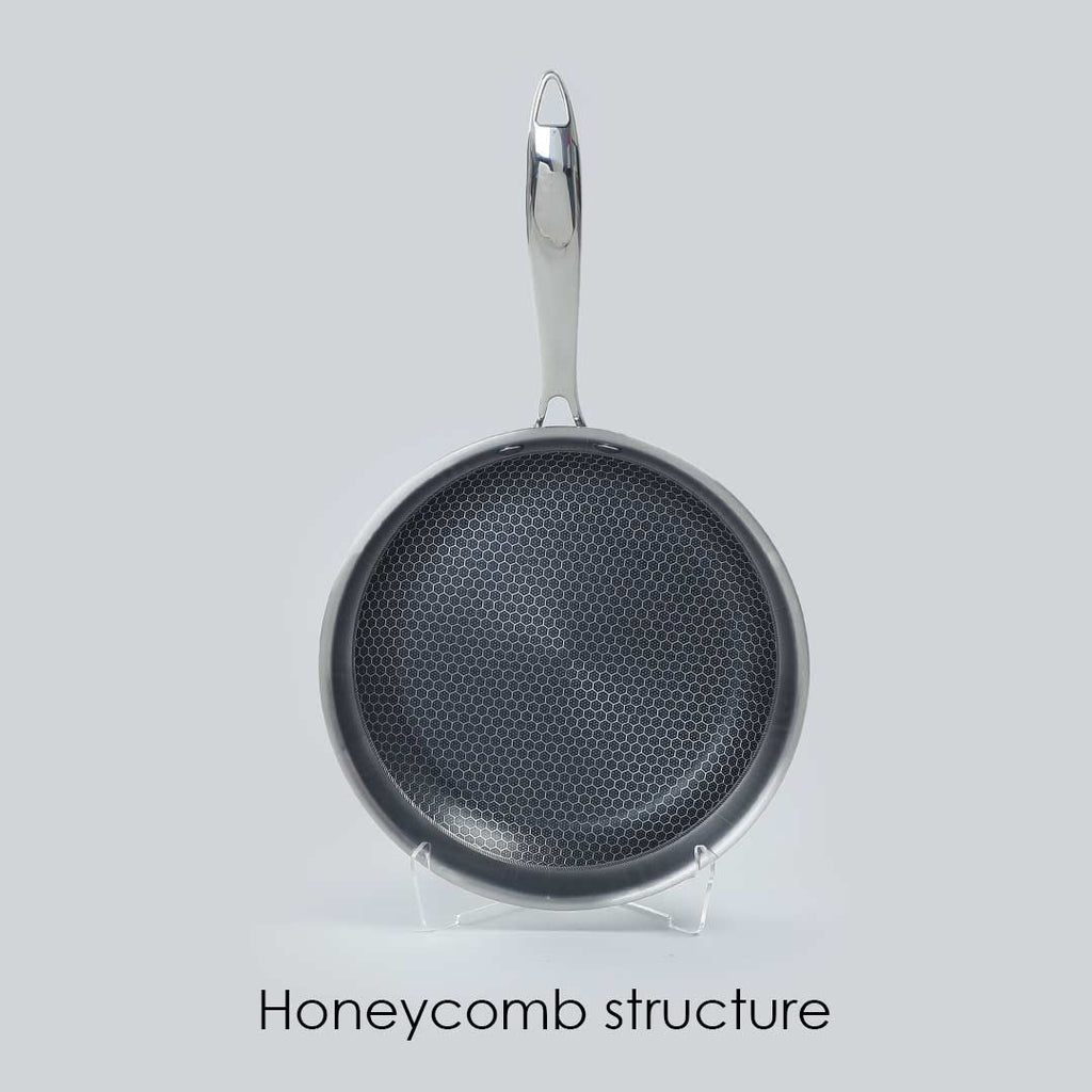 Acheter Anti-scald Handle Honeycomb Fry Pan Stainless Steel