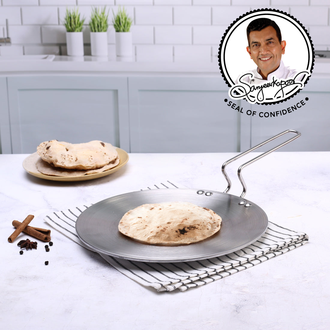 Indian Iron Roti Tawa Pan For Chapati Bread Cooking Utensil Induction  Friendly