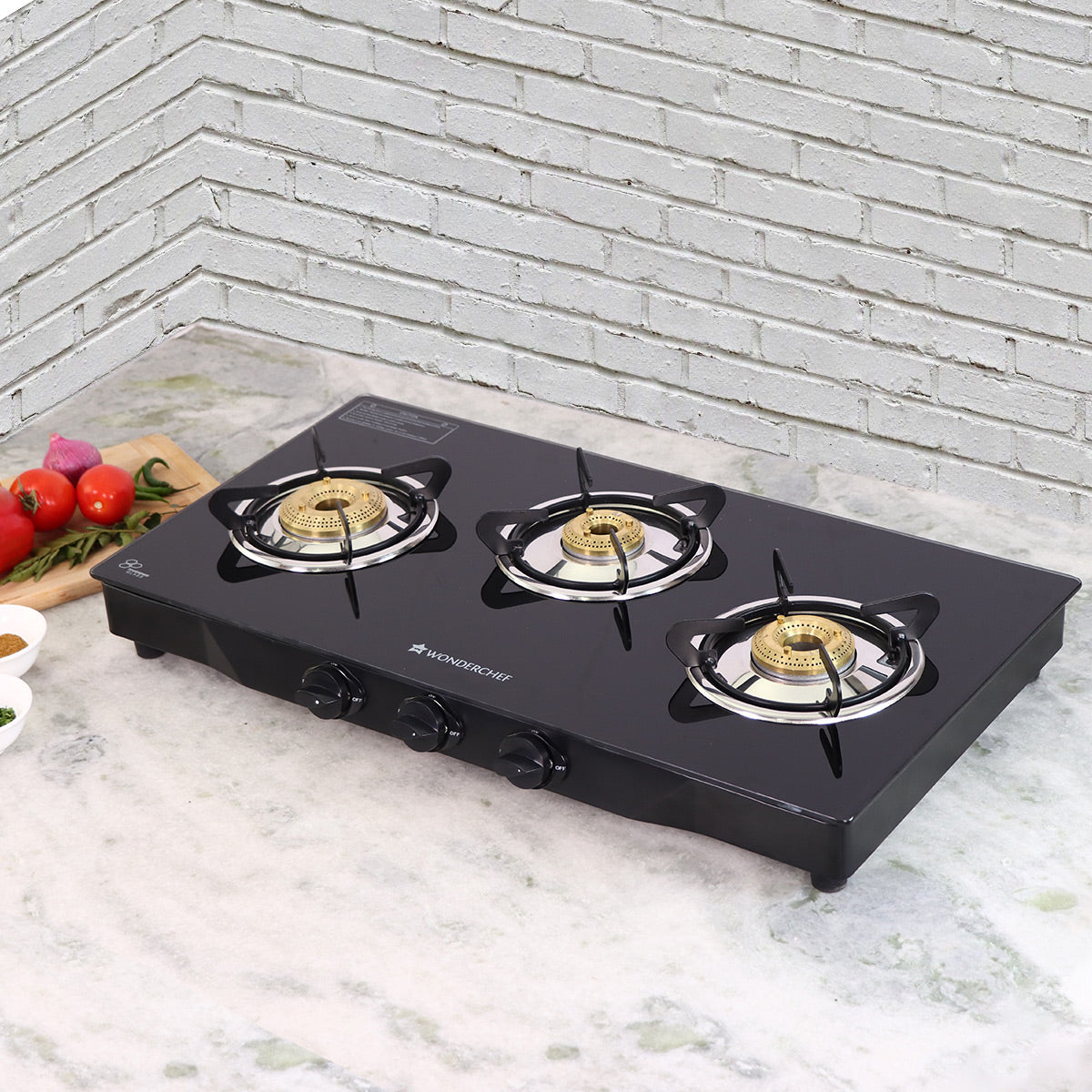 wonderchef 3 burner glass cooktop